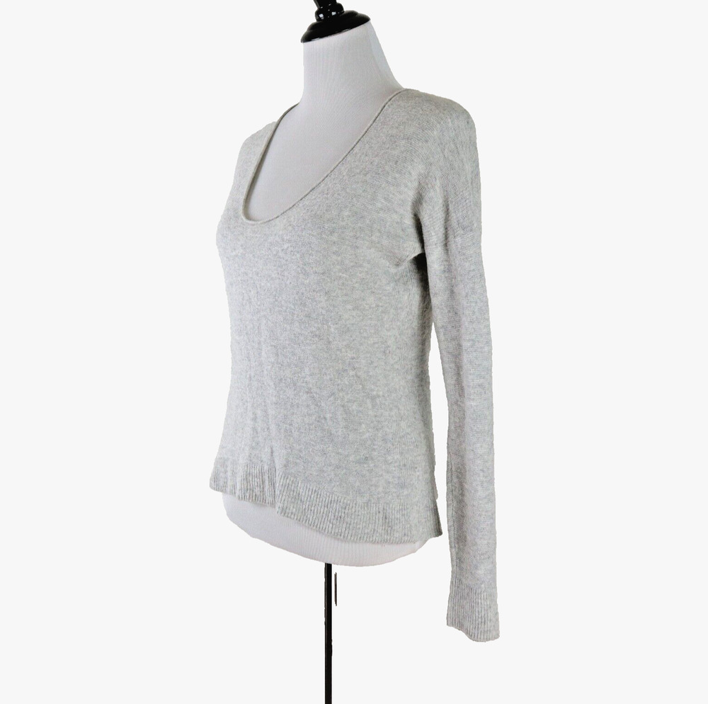 Madewell Size S Kimball Scoop Neck Sweater Drop Shoulder Light Gray